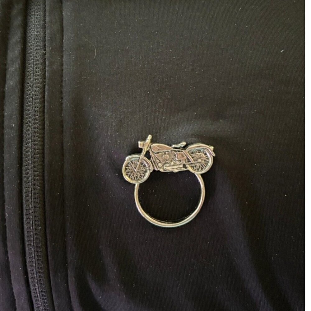 Motorcycle CRUISER BIKER PIN WITH SUNGLASS HOLDER ** MADE IN USA **